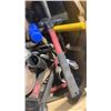 Image 3 : CADBOARD BARREL FULL OF TOOLS, HAMMERS, IRON UMBRELLA STAND