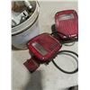 Image 8 : BOX AND PAIL OF AIR NAILERS, HARDWARE, TRAILER LIGHTS