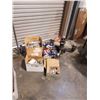 Image 1 : 2 BOXES OF SHOP SUPPLIES, HARDWARE, LAMP POST LIGHT