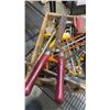 Image 2 : HEAVY WOOD CRATE OF TOOLS, HARDWARE, HYDRAULIC PISTON