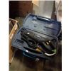 Image 2 : BOX  TOTE OF TOOLS, SHOP SUPPLIES, HEAT GUN, SCISSOR JACK, HITCH STEP