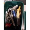 Image 8 : TOTE AND BOX OF AIR TOOLS AND GARDEN TOOLS