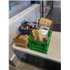 Image 1 : 3 CRATES AND BOX OF SHOP SUPPLIES, SWAGELOK AND COPPER AND BRASS FITTINGS, HARDWARE, HOLE PUNCHES
