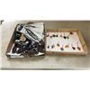Image 1 : LOT OF NEW LEATHER NECKLACES, SEMI PRECIOUS STONE PENDANTS AND PONYTAIL ACCESSORIES