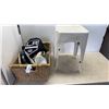Image 1 : MILK GLASS, METAL STAND, LA KINGS JERSEY, COLLECTABLES