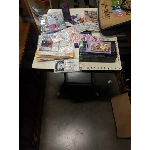 BOX OF DRY ERASE MARKERS, PERMANENT MARKERS, STATIONARY