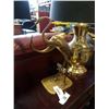 Image 2 : PAIR OF BRASS LAMPS AND BRASS BIRD FIGURES