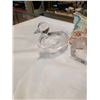 Image 2 : ENGLISH FIGURE TEAPOT WITH CREAM CUP AND CRYSTAL FIGURES