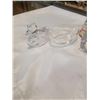 Image 3 : ENGLISH FIGURE TEAPOT WITH CREAM CUP AND CRYSTAL FIGURES