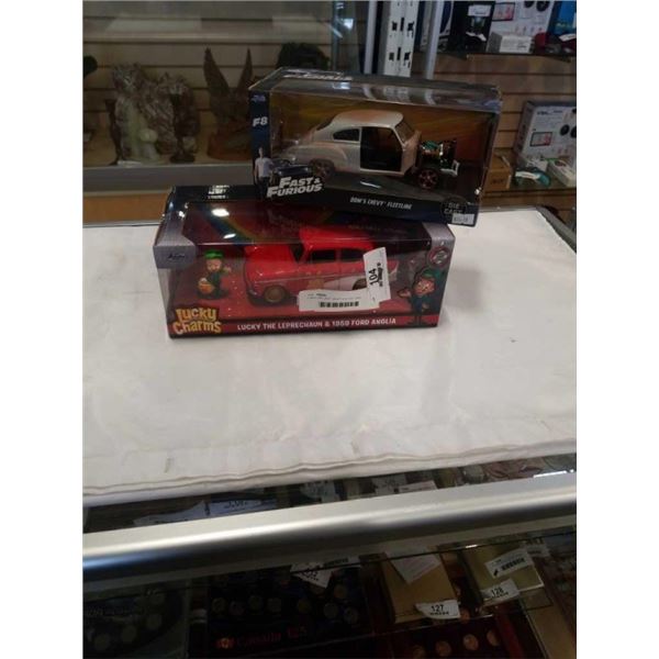2 NEW DIE CAST VEHICLES FAST AND FURIOUS, LUCKY CHARMS