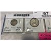 Image 2 : 4 CANADIAN .800 SILVER COINS - 1937, 1947, 1967