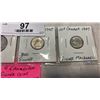 Image 3 : 4 CANADIAN .800 SILVER COINS - 1937, 1947, 1967