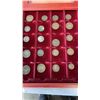Image 2 : 20 ANTIQUE COINS FROM 1800S IN DISPLAY CASE