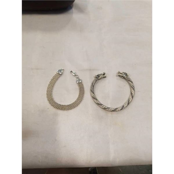 2 SILVER BRACELETS