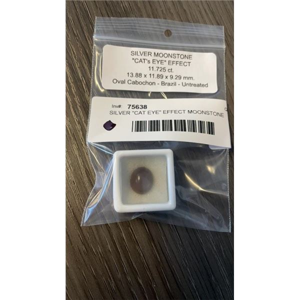 SILVER "CAT EYE" EFFECT MOONSTONE 11.725CT