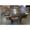 Image 2 : ANTIQUE TREADLE BASE SINGER SEWING MACHINE IN TABLE