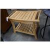 Image 3 : MIRRORED ENDTABLE AND WOOD 2 TIER STAND