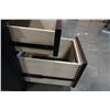 Image 8 : BLACK 1 DRAWER DESK AND 2 DRAWER FILING CABINET ENDTABLE