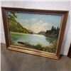 Image 1 : FRAMED OIL ON BOARD PRINCETON ALICE LAKE SIGNED B GHIEBRECHT 1970