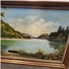 Image 2 : FRAMED OIL ON BOARD PRINCETON ALICE LAKE SIGNED B GHIEBRECHT 1970
