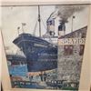 Image 2 : WATERCOLOR AND PENCIL ON PAPER THE SHIPS FREDERIK VIII AT DOCK SIGNED GEORGE OLSEN