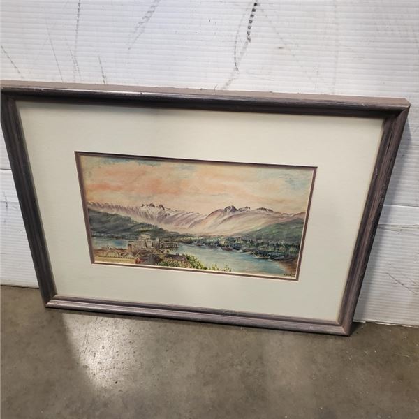 WATERCOLOR ON PAPER LANDSCAPE SIGNED R O STEWART