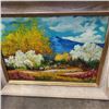 Image 2 : FRAMED OIL ON BOARD MOUNTAIN LANDSCAPE SIGNED DZ