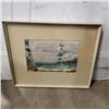 Image 1 : WATERCOLOR ON PAPER LAKE SCENE SIGNED R W TAYLOR