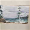 Image 2 : WATERCOLOR ON PAPER LAKE SCENE SIGNED R W TAYLOR
