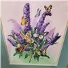 Image 2 : FRAMED WATERCOLOR ON PAPER BUTTERFLY BUSH SIGNED CAROLYN TAYLOR