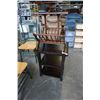 Image 1 : VINTAGE MAGAZINE RACK AND MODERN ENDTABLE