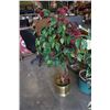 Image 2 : 3 ARTIFICIAL PLANTS - TREE AND 2 FLOWERS