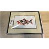Image 2 : FRAMED BILL REID HAIDA SALMON AND 2 WOOD BOXES