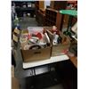 Image 1 : 2 BOXES OF KITCHEN ITEMS, COOKIE JAR, TUPPERWARE, CLOCKS, COLLECTOR ITEMS