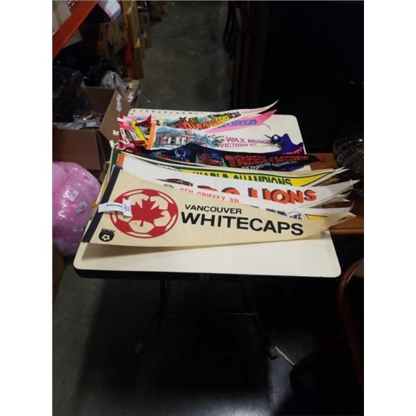 LOT OF SPORTS PENNANTS