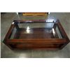 Image 1 : WOOD GLASSTOP COFFEE TABLE