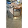 Image 1 : METAL RACK AND VINTAGE WOOD FRAMED MIRROR