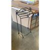Image 2 : METAL RACK AND VINTAGE WOOD FRAMED MIRROR