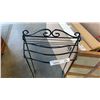 Image 3 : METAL RACK AND VINTAGE WOOD FRAMED MIRROR