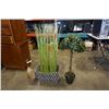 Image 1 : ARTIFICIAL TREE, TALL GRASS AND DECORATIVE POTTERY VASE