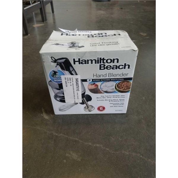 AS NEW HAMILTON BEACH HAND BLENDER