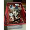Image 2 : BOX AND BASKET OF COLLECTABLES, ART GLASS, VASES
