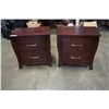 Image 1 : PAIR OF MODERN 2 DRAWER NIGHTSTANDS