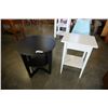 Image 1 : WHITE 1 DRAWER ENDTABLE AND BLACK ROUND ENDTABLE