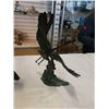 Image 2 : METAL HERON FIGURE AND WOOD HORSE FIGURE