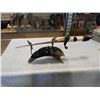 Image 1 : COW HORN ART WITH DECORATIVE BARRACUDA BONE KNIFE