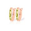 Image 1 : Genuine 1 ctw Peridot Earrings 14KT Rose Gold - REF-24X3M