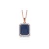 Genuine 6.6 ctw Sapphire & Diamond Necklace 14KT Rose Gold - REF-103V5W