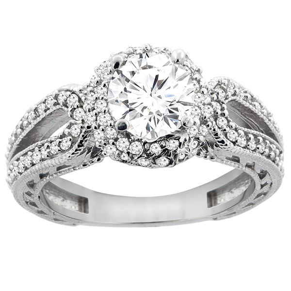 1.24 CTW Diamond Ring 14K White Gold - REF-238A7X