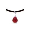 Image 1 : Genuine 8.01 ctw Ruby & Diamond Necklace 14KT White Gold - REF-59N9R